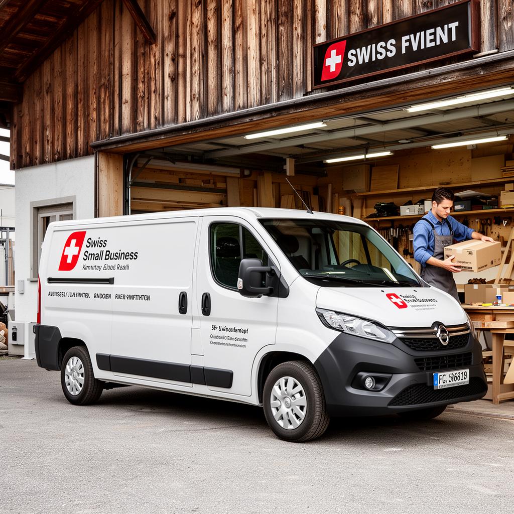 Gewerbebetrieb mit Lieferfahrzeug