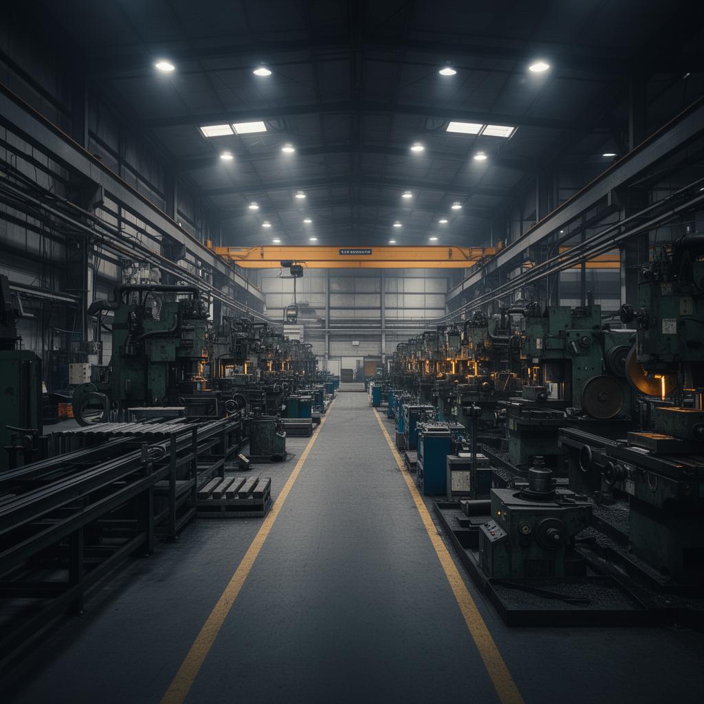 Industrieanlage mit Lkw an der Rampe